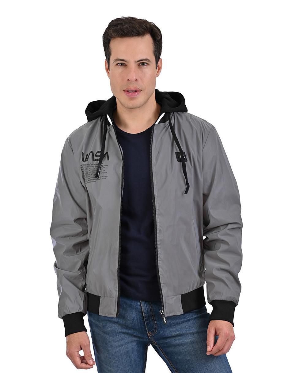 Chamarra bomber con capucha para hombre 3