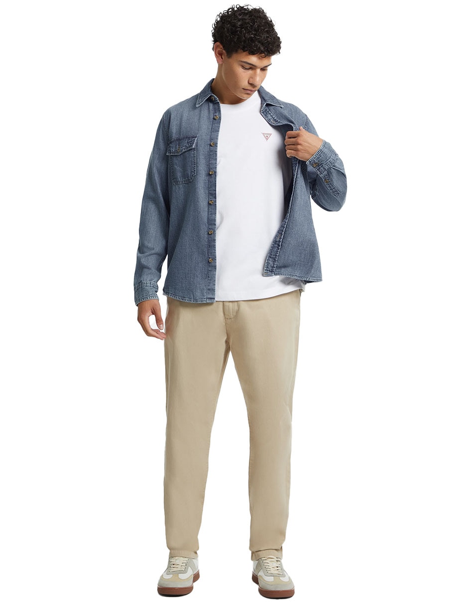 Camisa casual de algodón manga larga para hombre 2