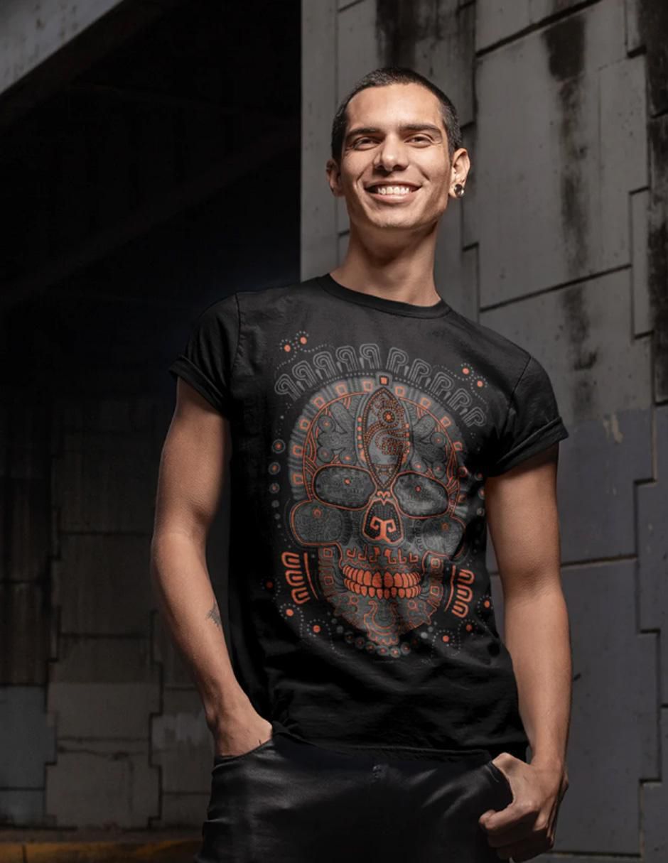 Playera mictlanlavera cuello redondo para hombre 3