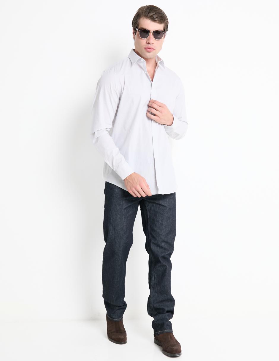 Jeans straight lavado obscuro para hombre 3
