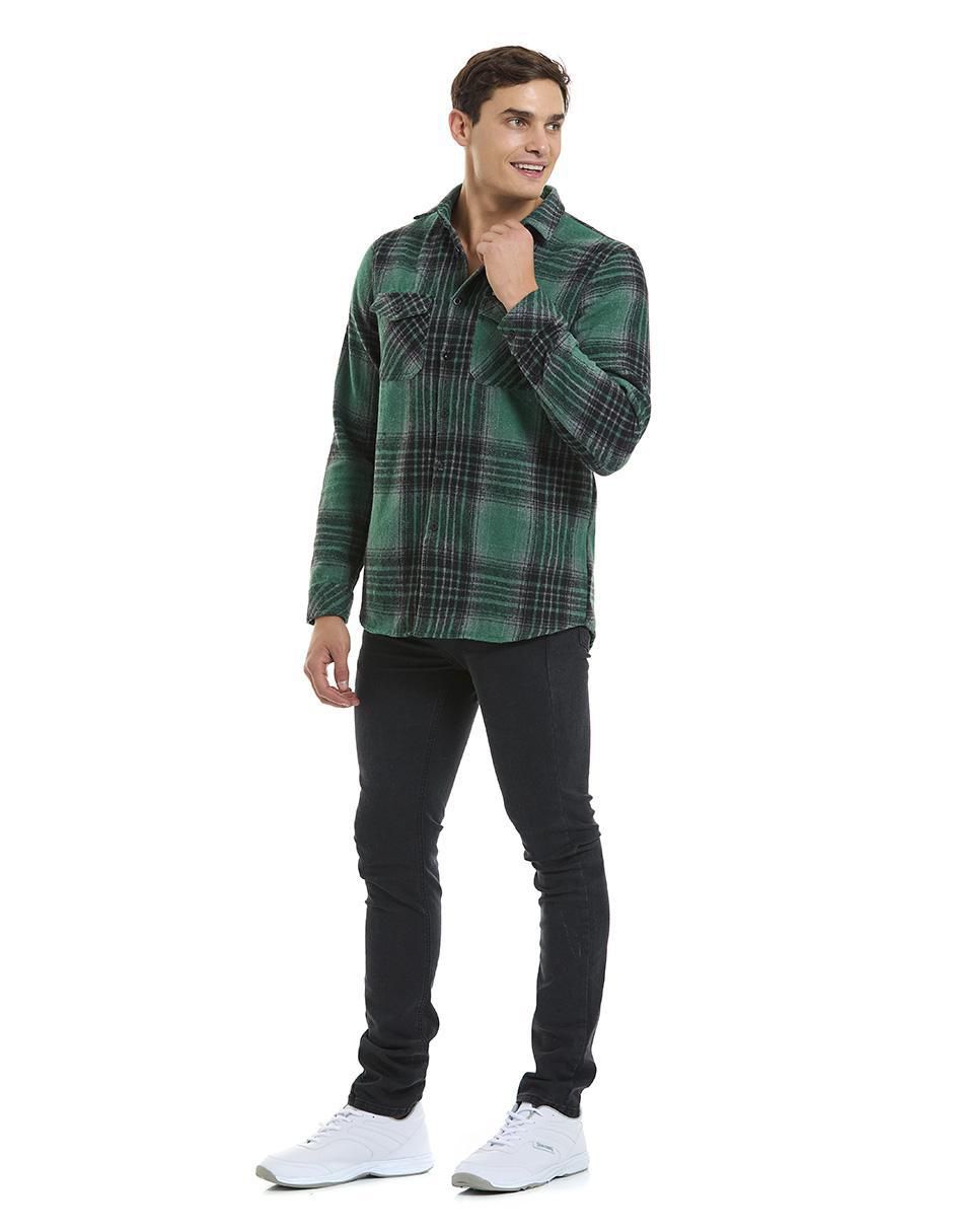 Camisa casual de algodón manga larga para hombre 3