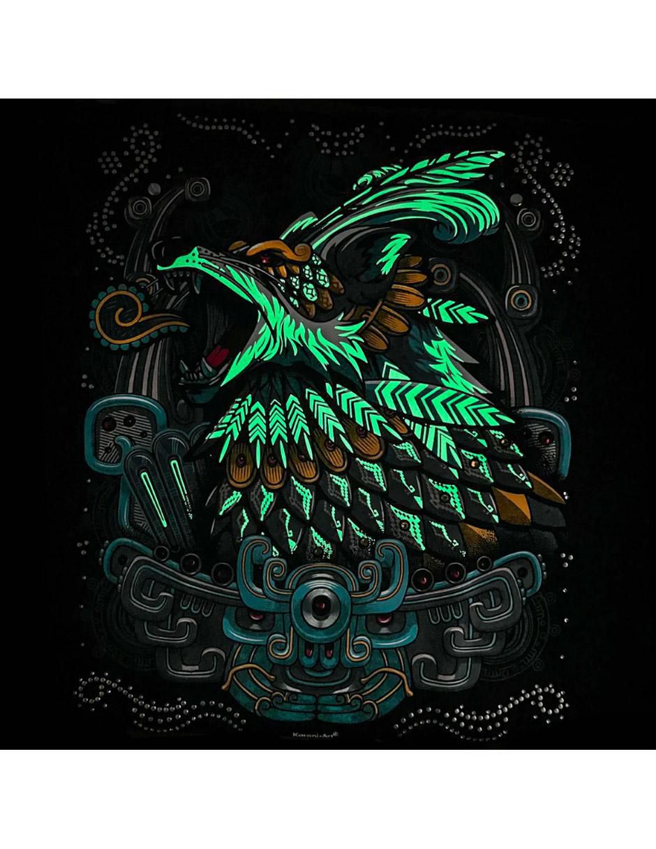 Playera feroz cuetlachtli cuello redondo para hombre 3