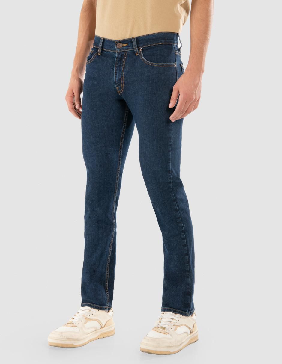 Jeans slim lavado obscuro para hombre 2