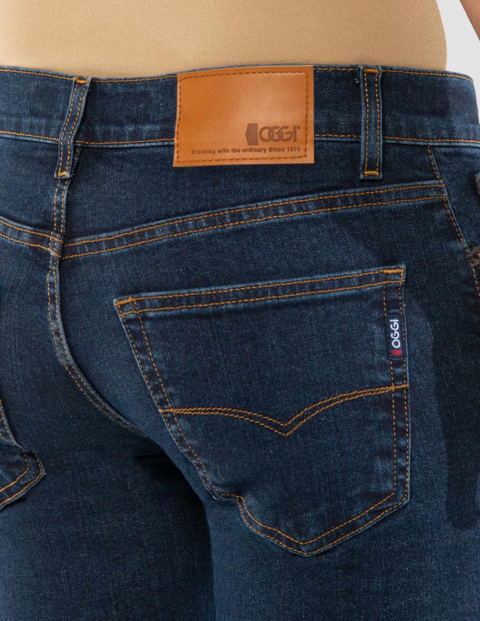 Jeans slim lavado obscuro para hombre 5