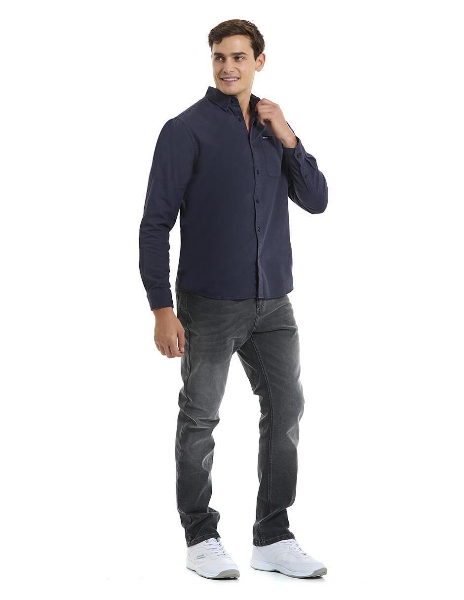 Camisa casual de algodón manga larga para hombre 2