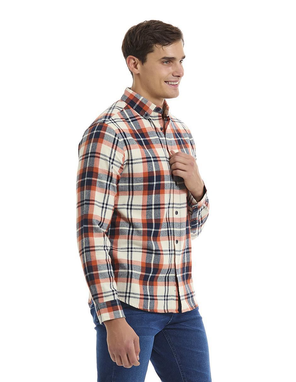 Camisa casual de algodón manga larga para hombre 2