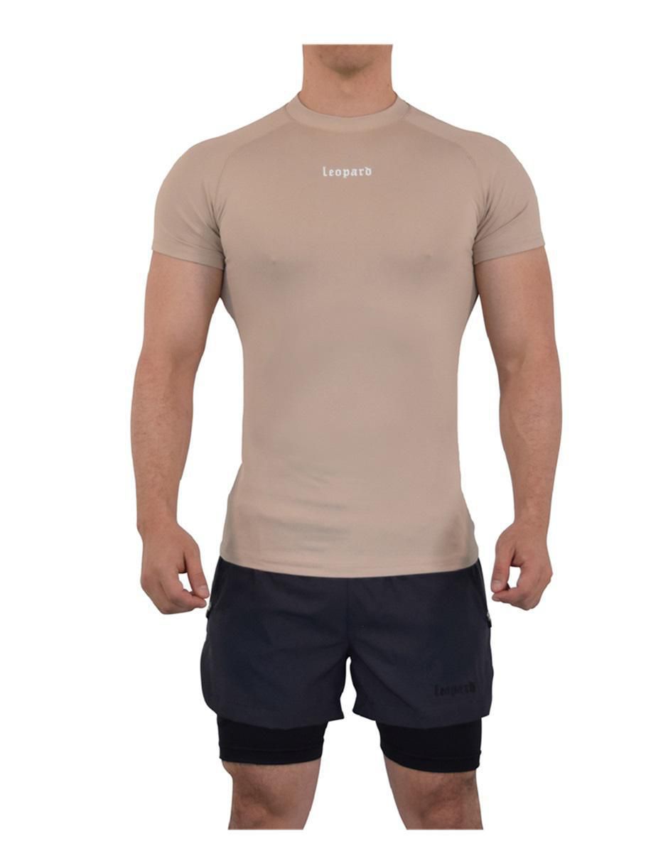 "set playera/playera" john leopard speed compression "cuello" redondo "para hombre"