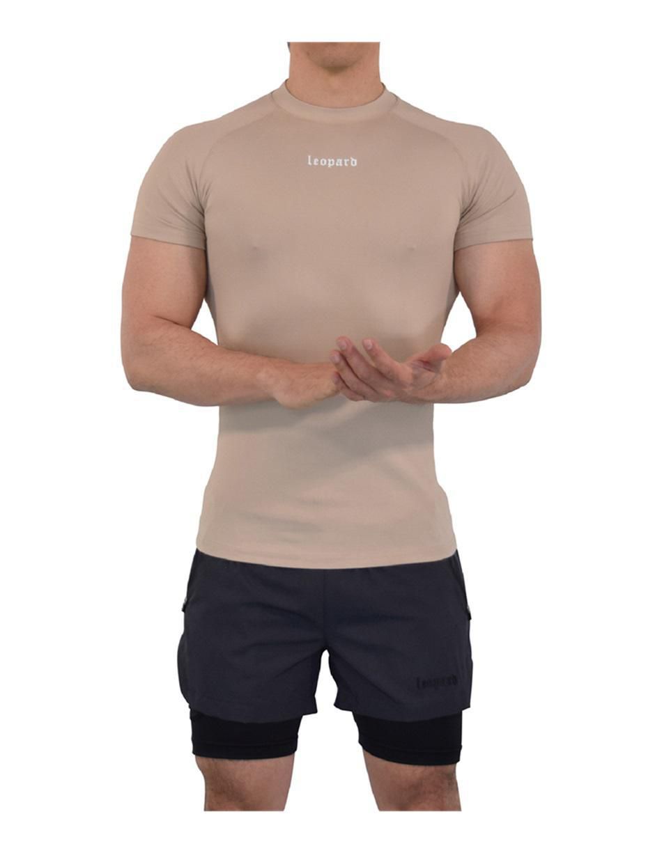"set playera/playera" john leopard speed compression "cuello" redondo "para hombre"