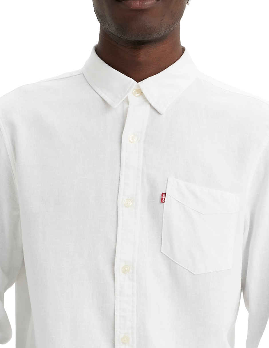 Camisa casual manga larga de lino para hombre 2