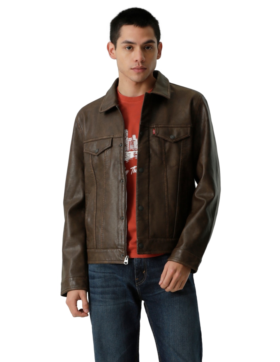 Chamarra Casual Chamarras De Piel Levis Para Hombre Chamarra De