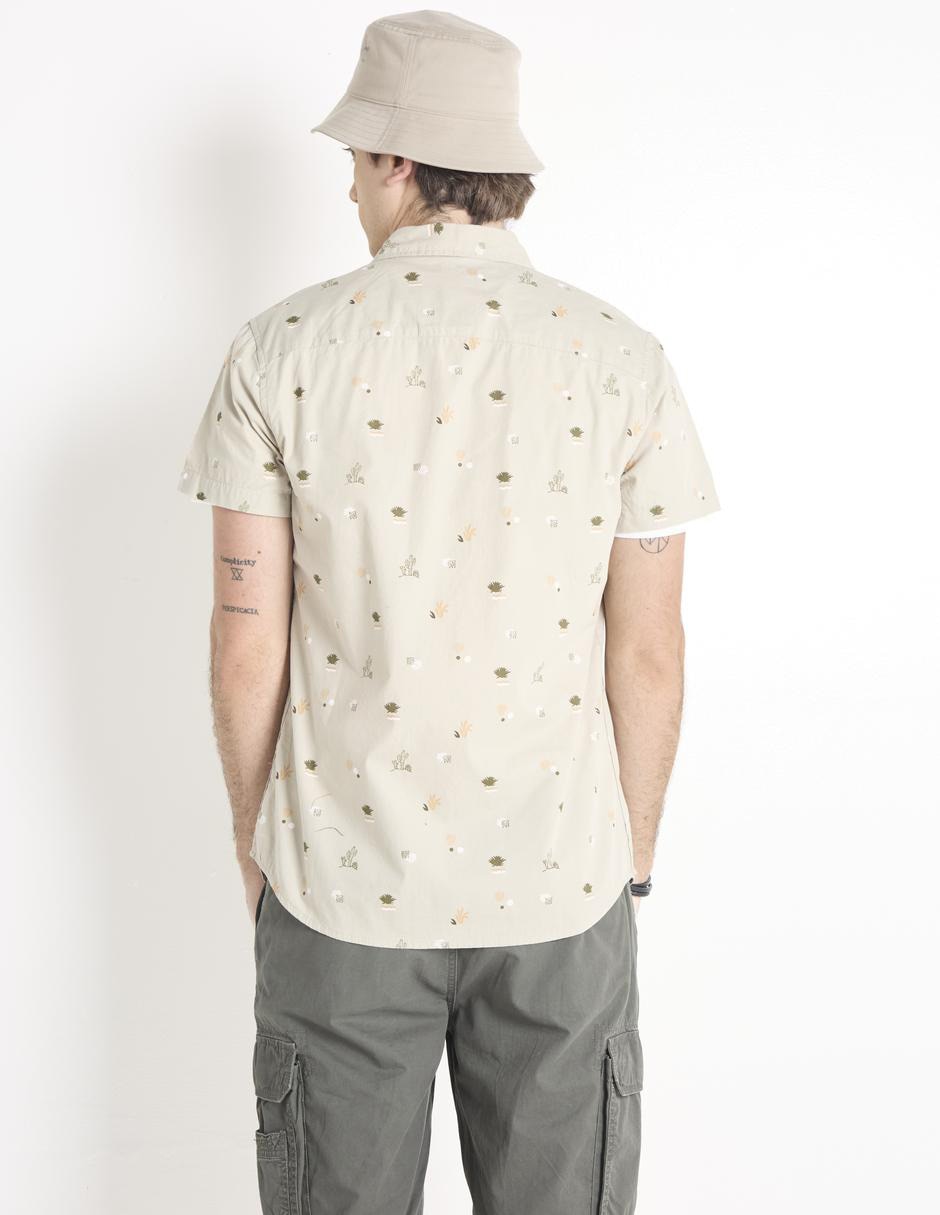 Camisa casual de algodón manga corta para hombre 2