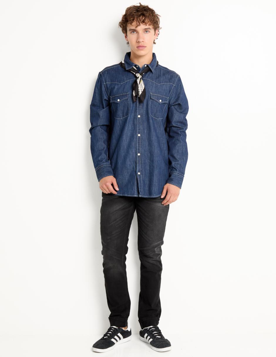 Camisa casual de algodón manga larga para hombre 3