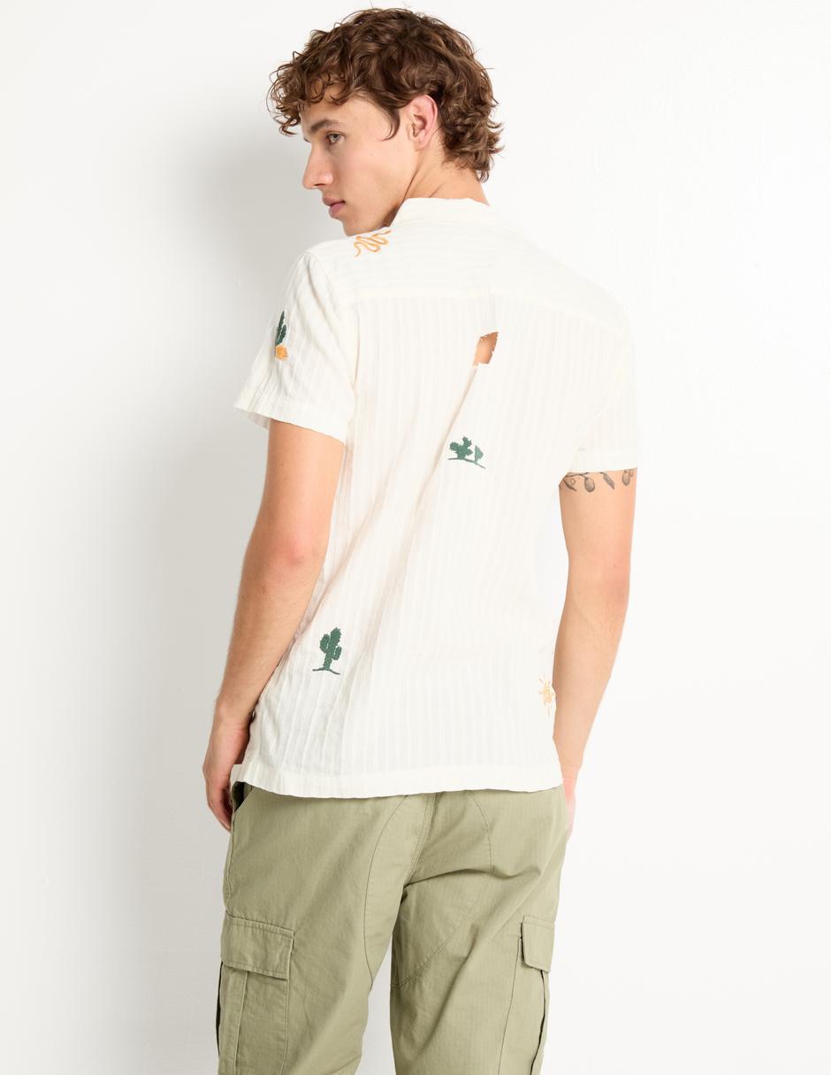 Camisa casual de algodón manga corta para hombre 2