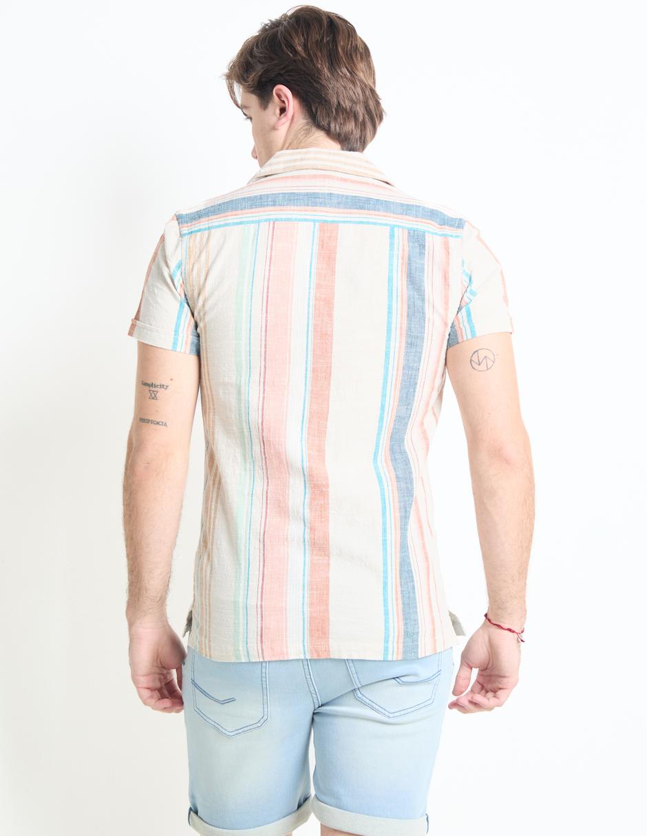 Camisa casual de algodón manga corta para hombre 2