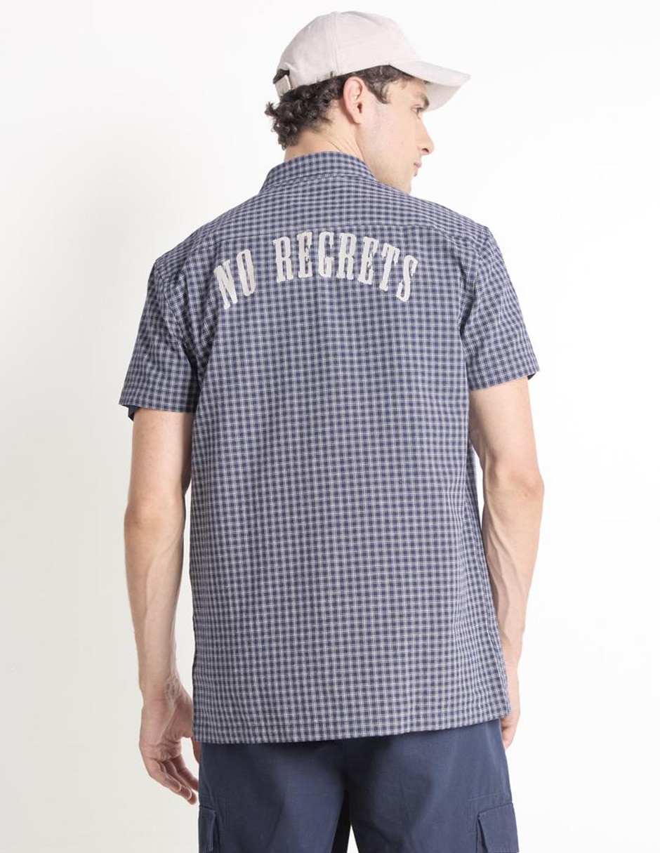 Camisa casual de algodón manga corta para hombre 2