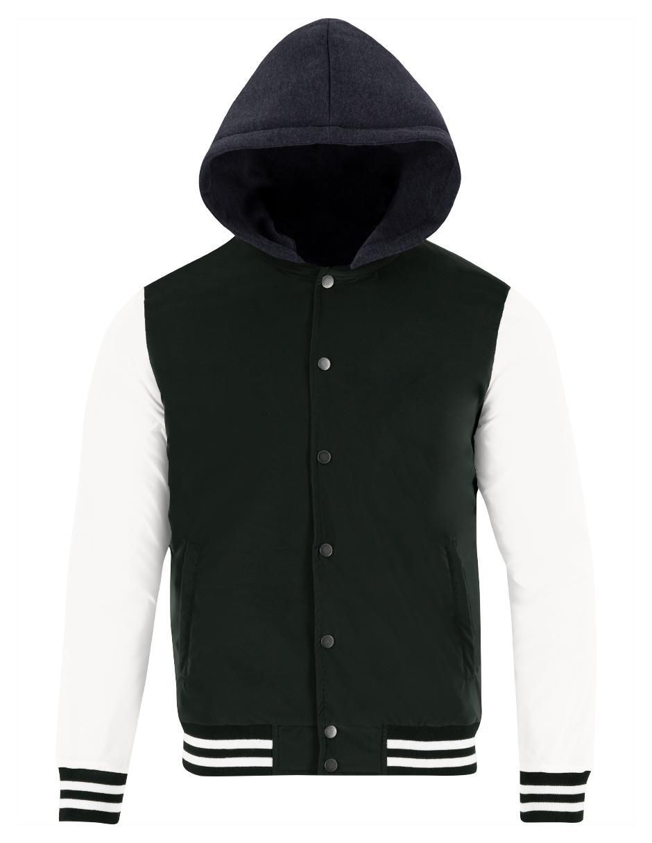 Chamarra bomber capucha desmontable para hombre 5