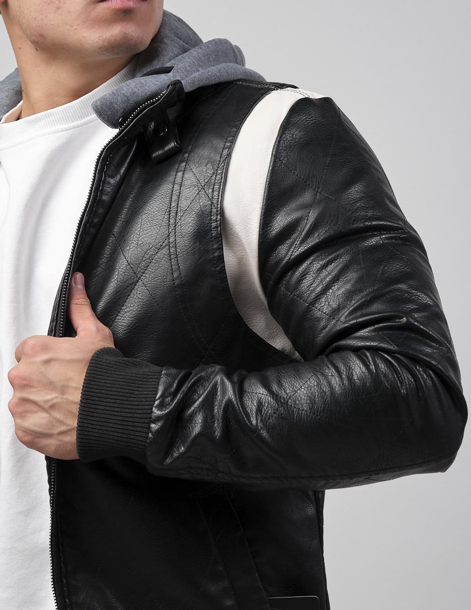 Chamarra casual de poliéster con capucha para hombre 4
