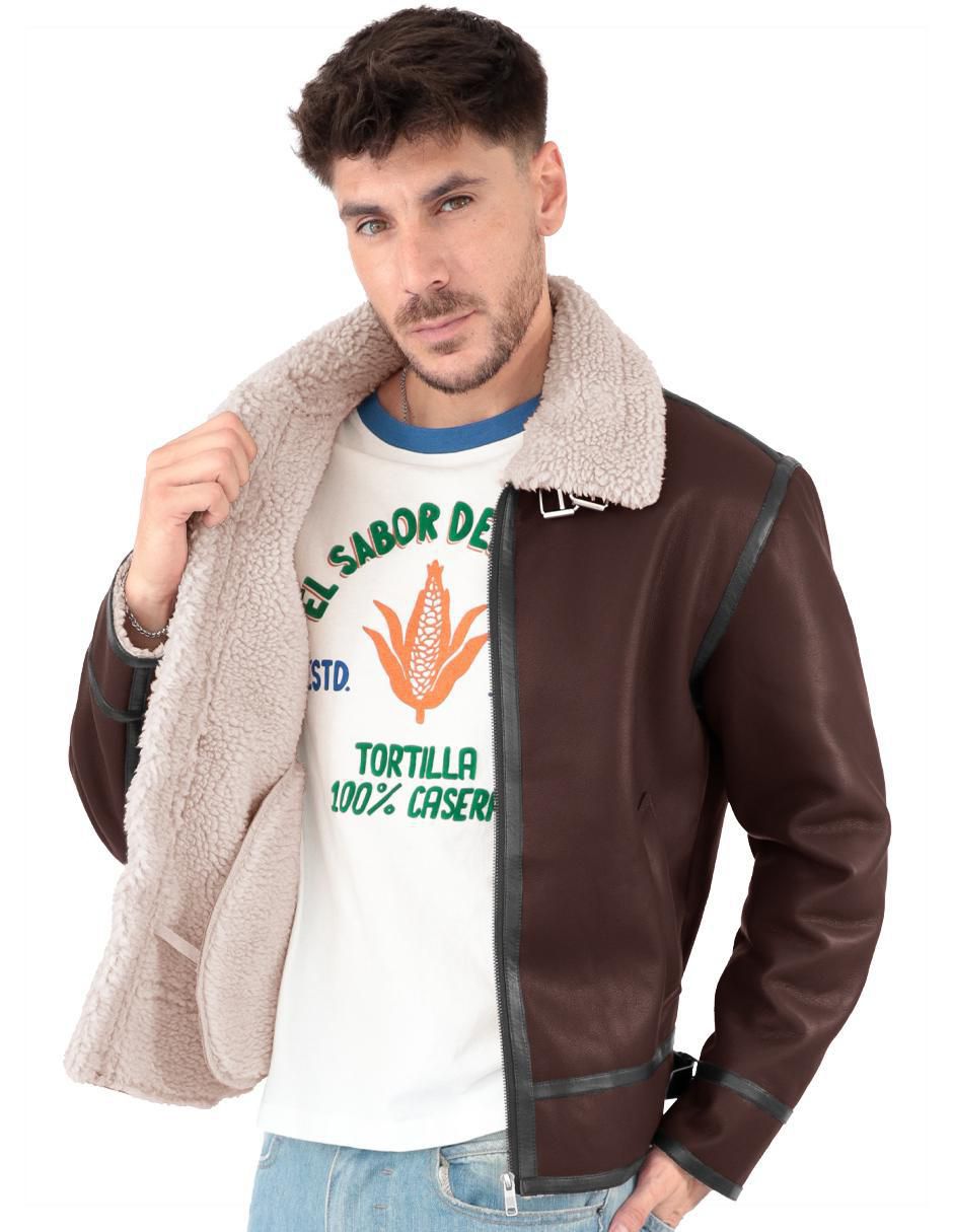 "chamarra" casual roosevelt no "de" vinipiel sin capucha "para hombre"