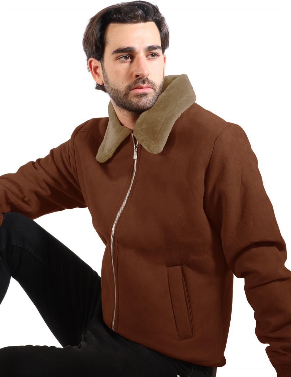 "chamarra" casual roosevelt no "de" gamuza con bolsillos "para hombre"