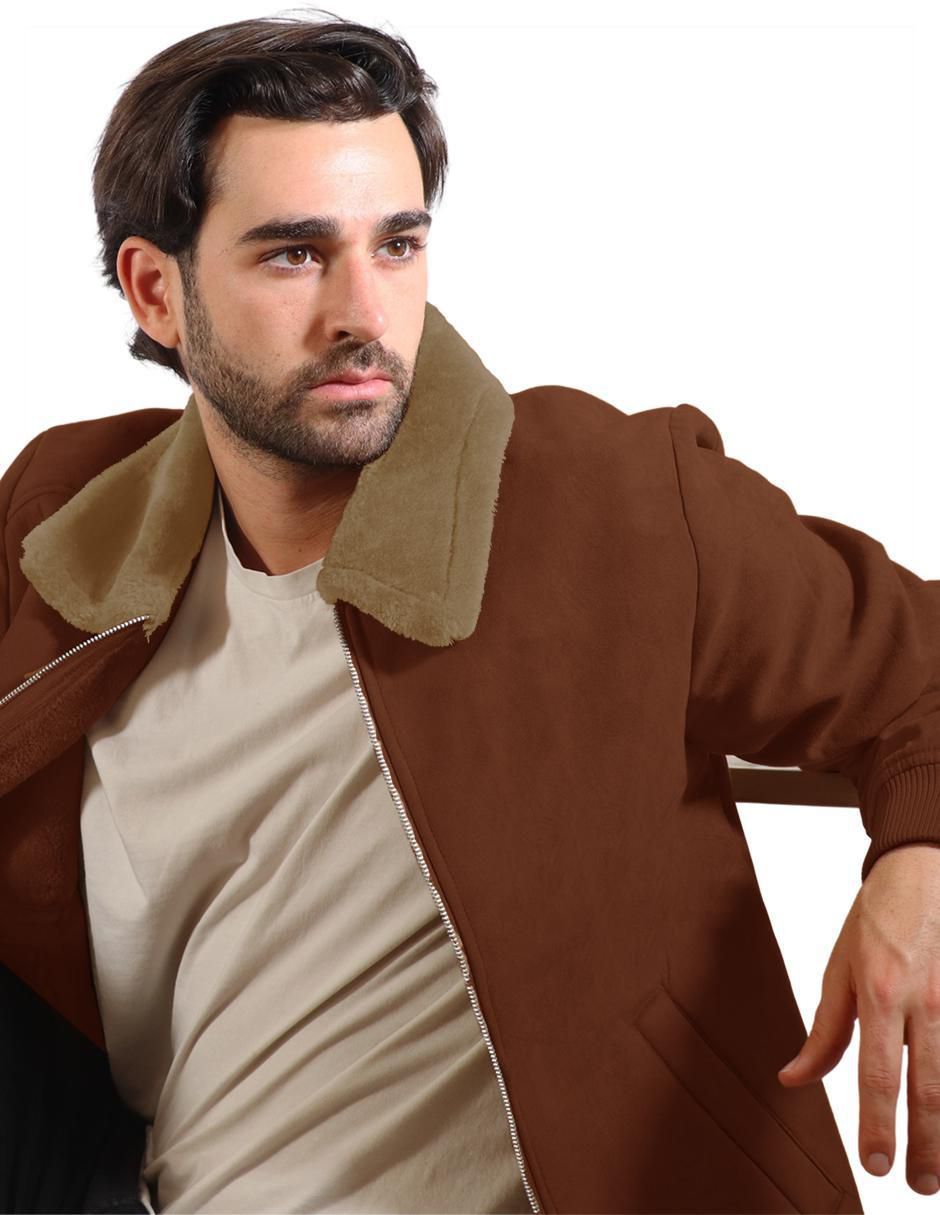 "chamarra" casual roosevelt no "de" gamuza con bolsillos "para hombre"
