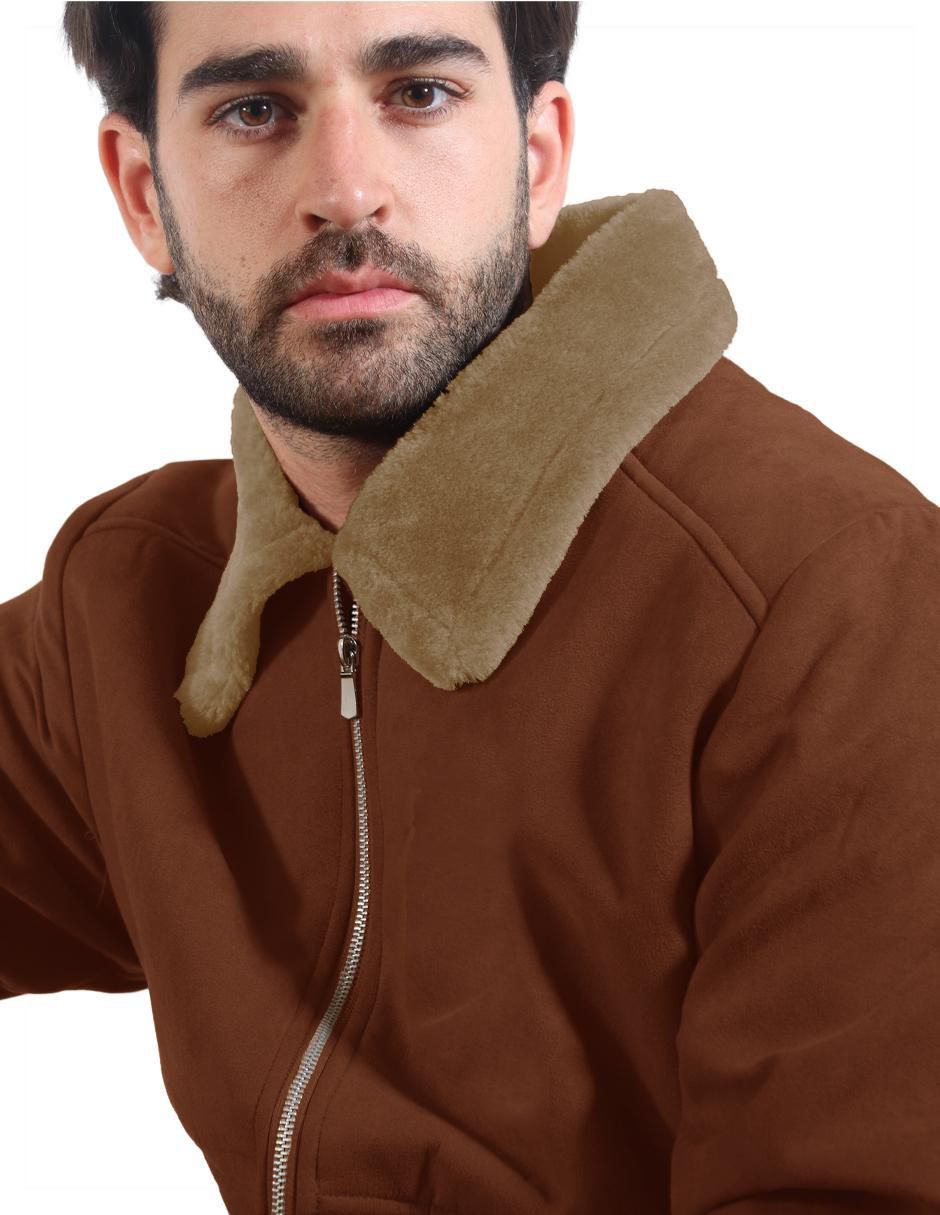 "chamarra" casual roosevelt no "de" gamuza con bolsillos "para hombre"