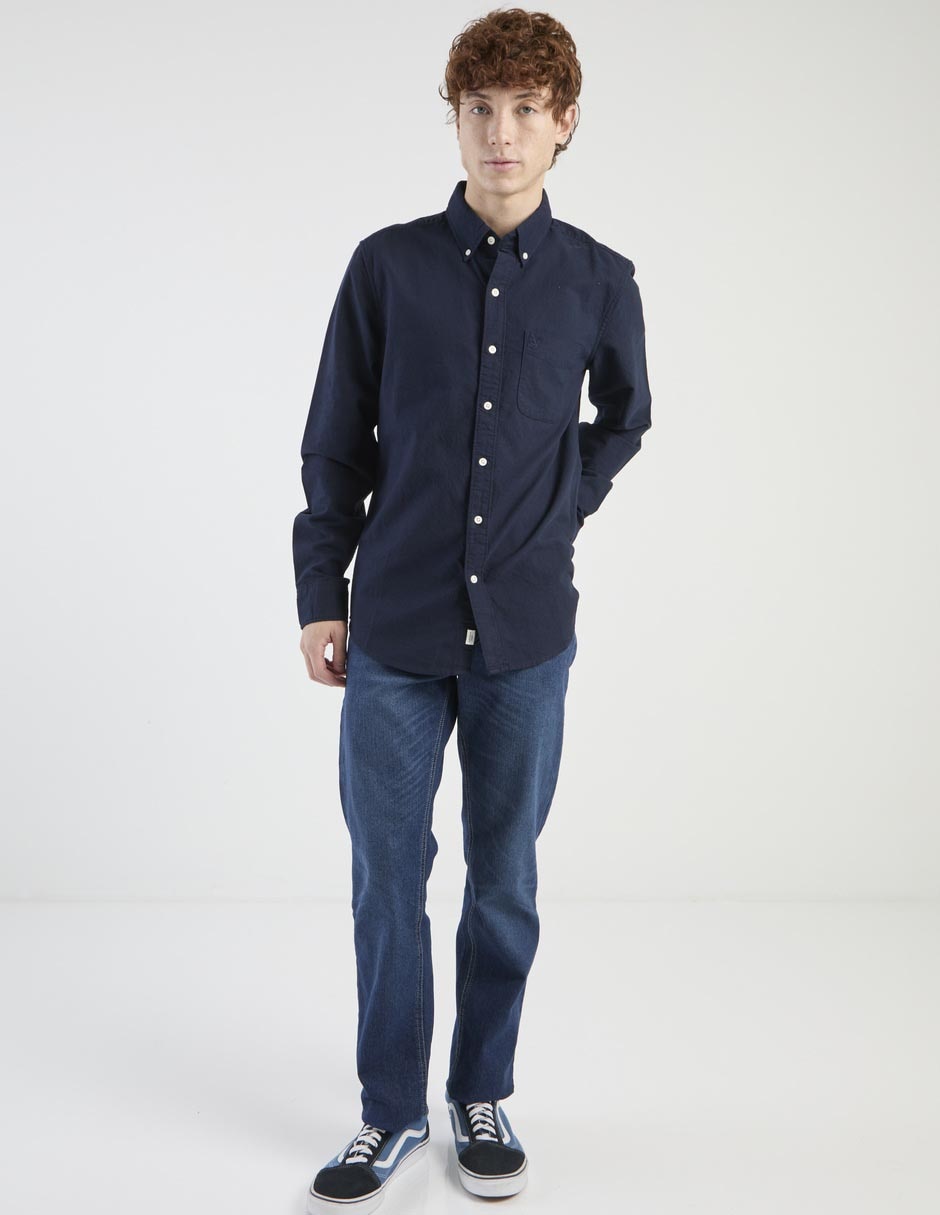 Camisa casual de algodón manga larga para hombre 3