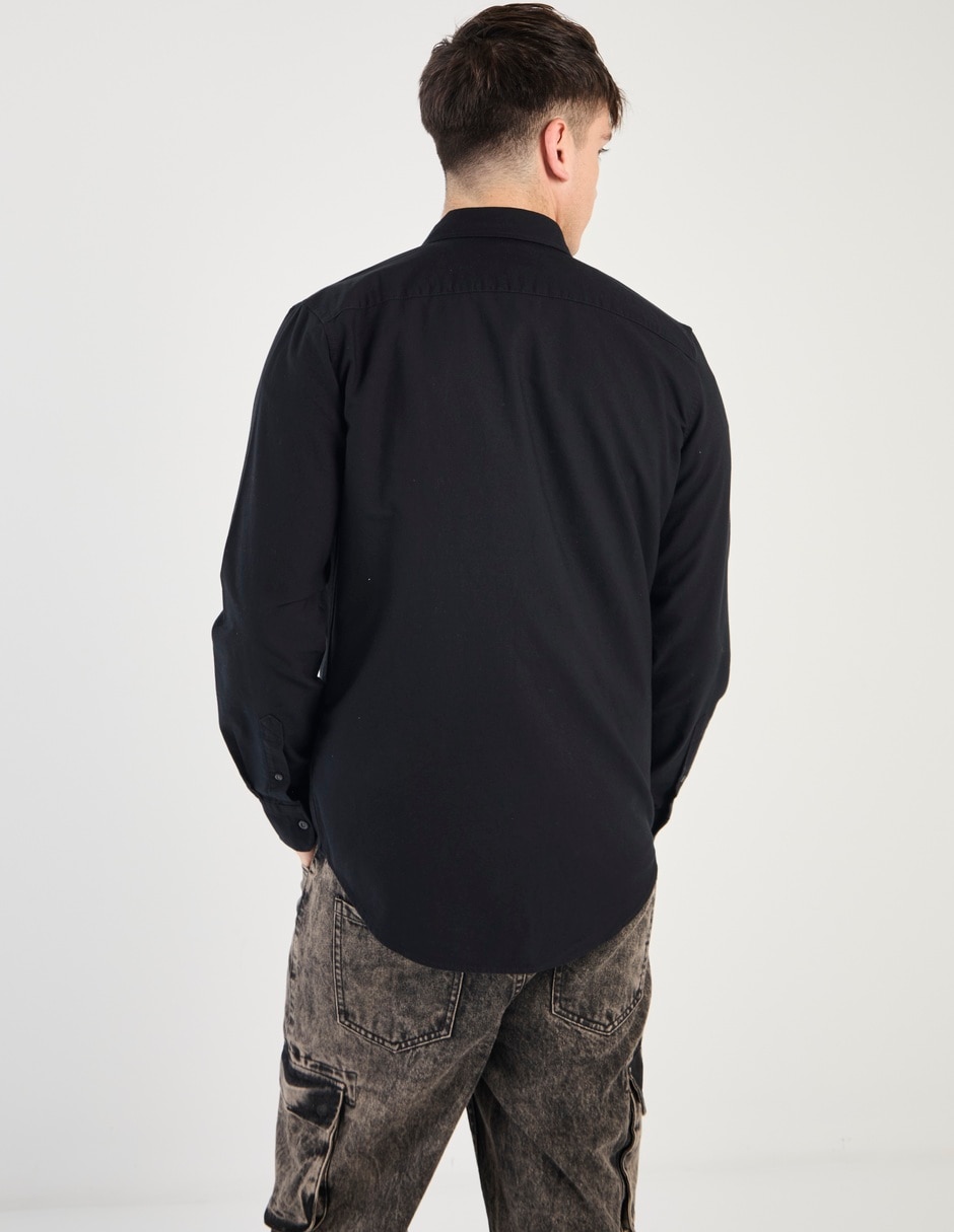 Camisa casual de algodón manga larga para hombre 2