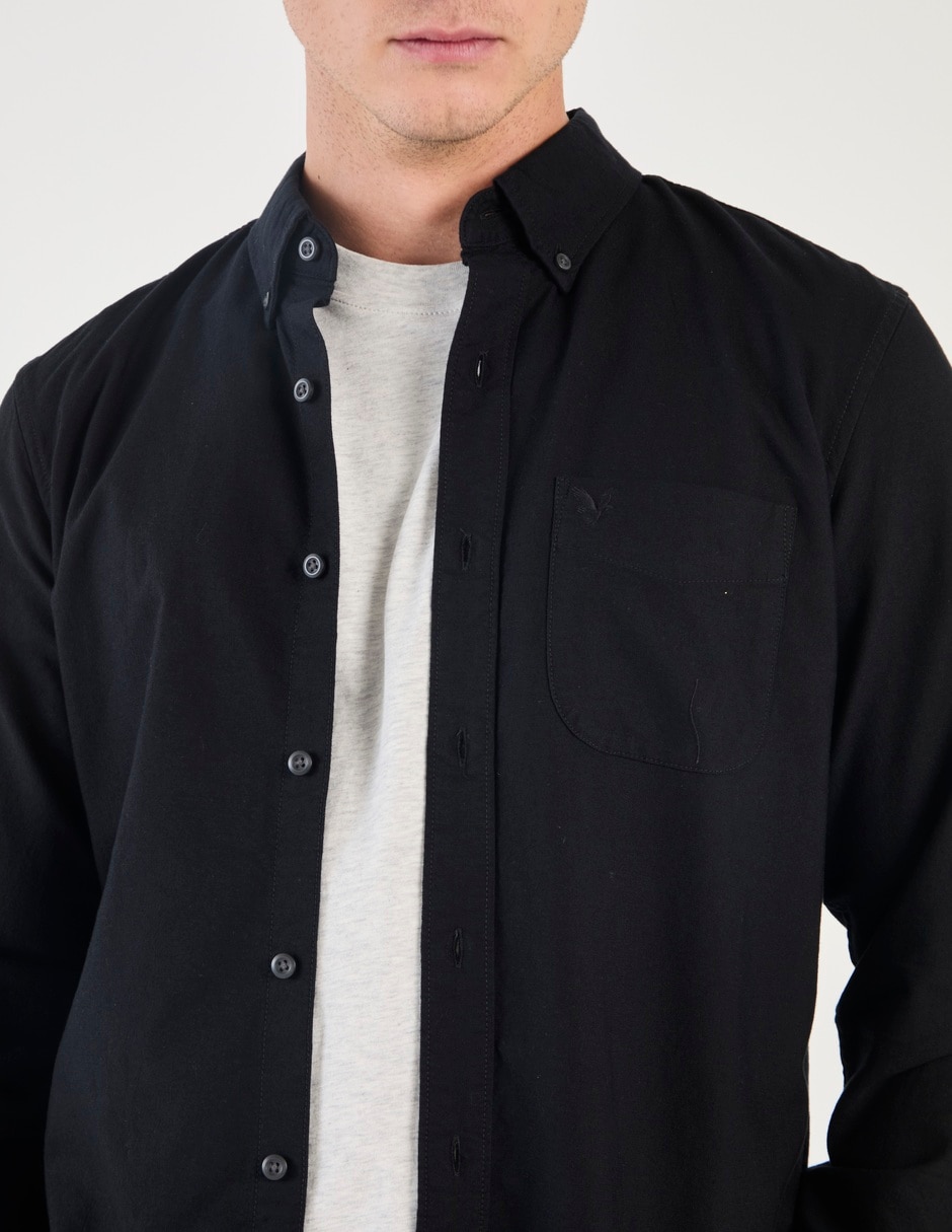 Camisa casual de algodón manga larga para hombre 4