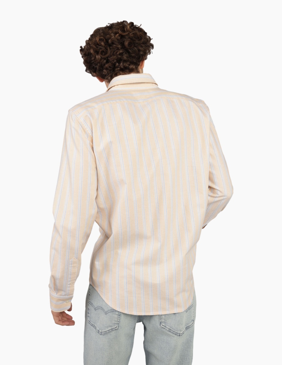 Camisa casual de algodón manga larga para hombre 2