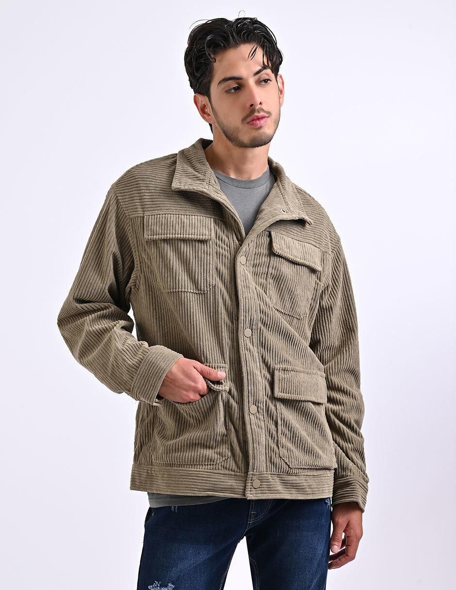 Chamarra casual con bolsillos para hombre 1
