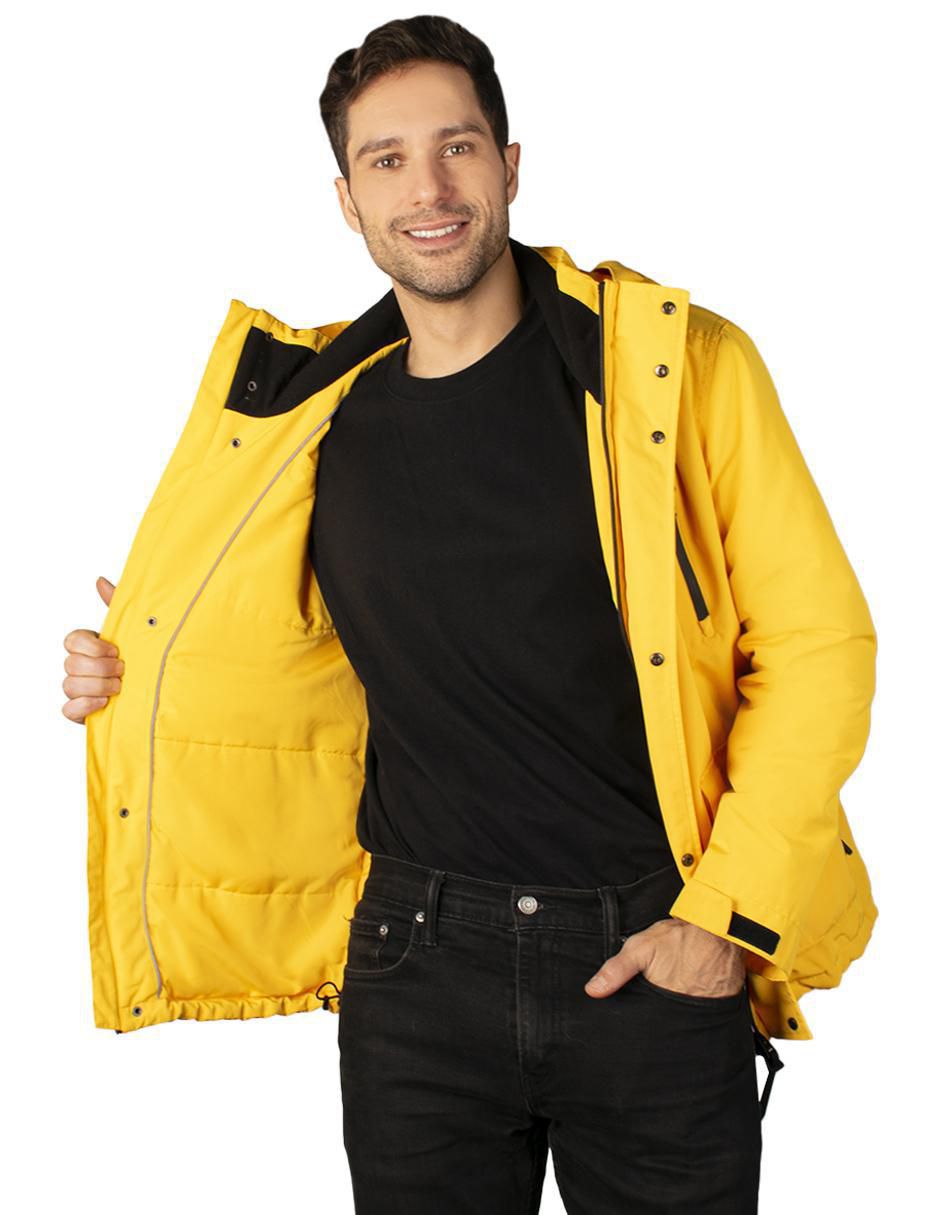 Chamarra casual impermeable con capucha para hombre 2