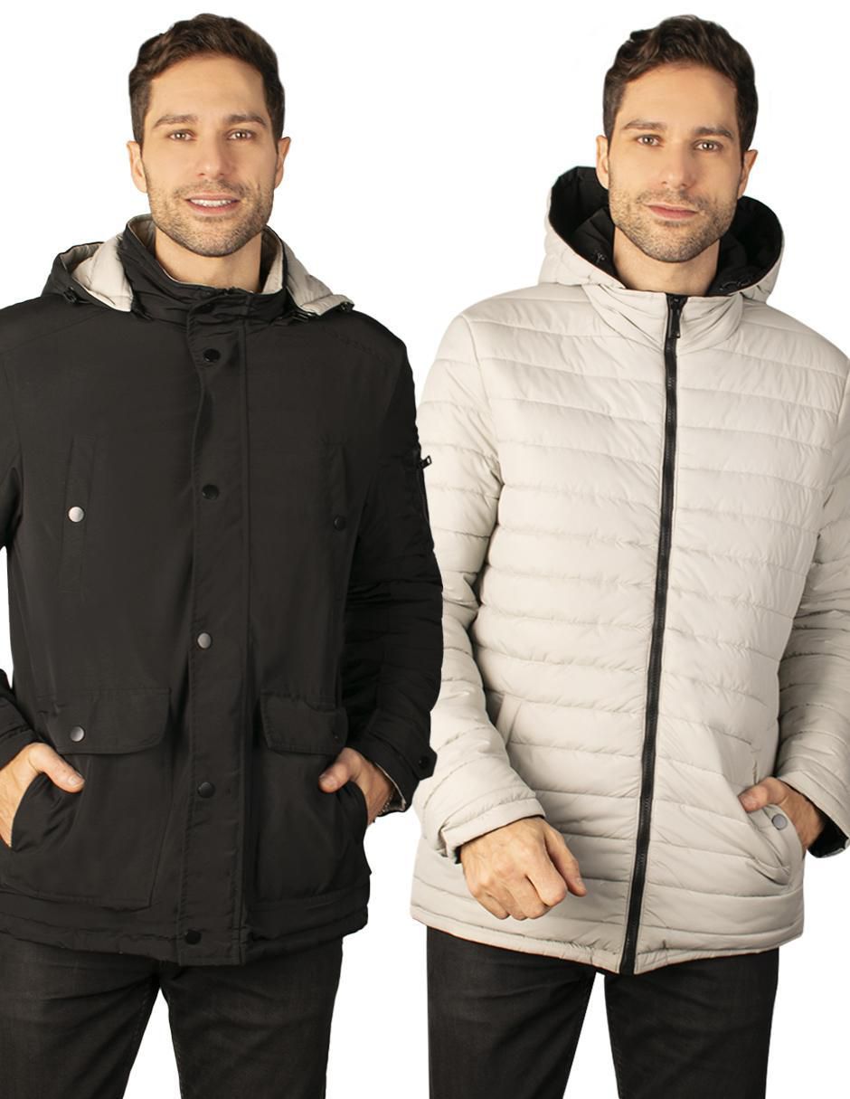 "chamarra" acolchada greenlander no "de" poliéster reversible "para hombre"
