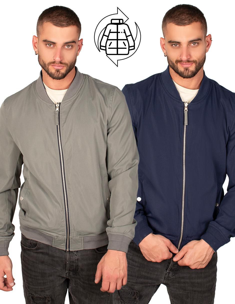 Chamarra bomber reversible para hombre 6