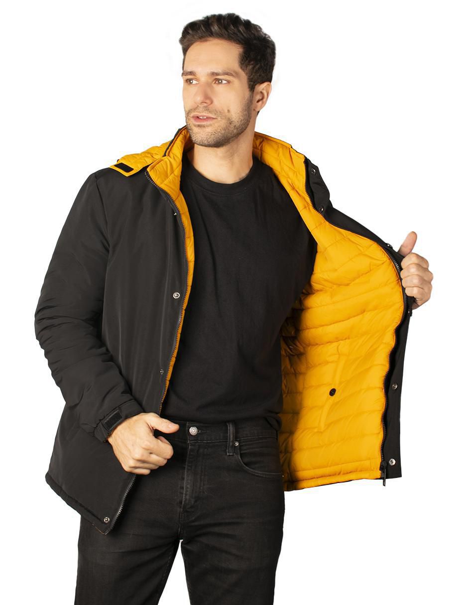 Chamarra acolchada impermeable reversible para hombre 2