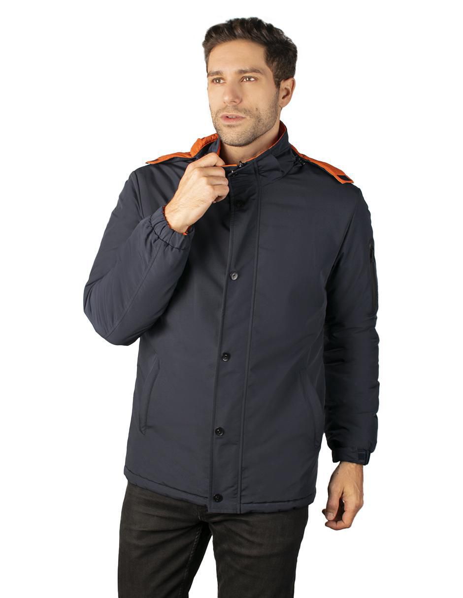 Chamarra acolchada impermeable reversible para hombre