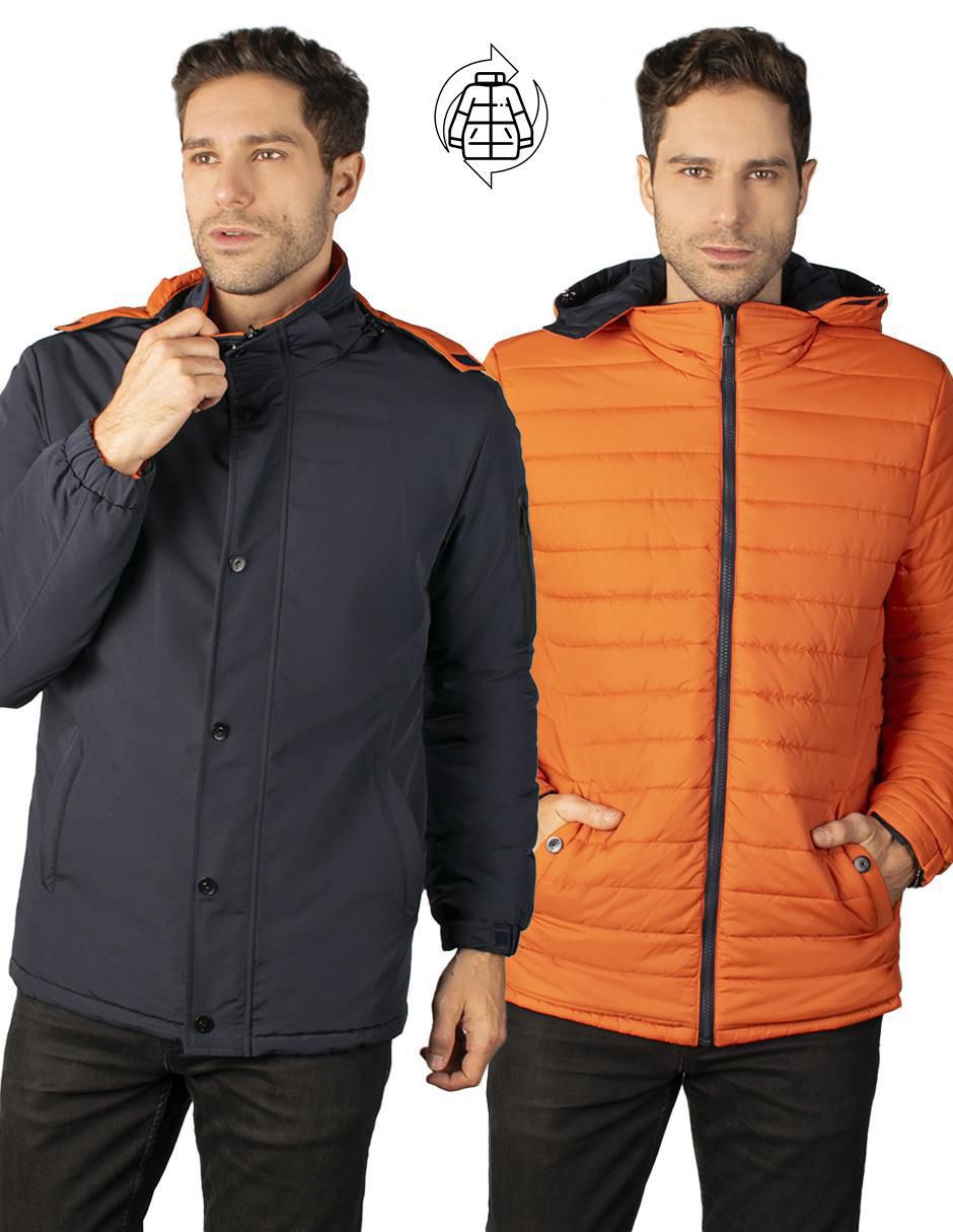 Chamarra acolchada Greenlander impermeable reversible para hombre