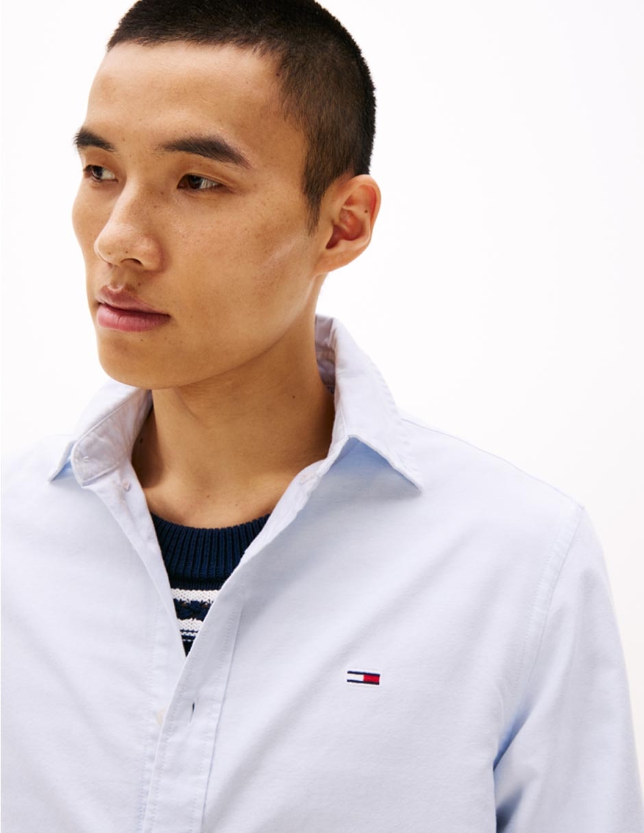 Camisa casual de algodón manga larga para hombre 4