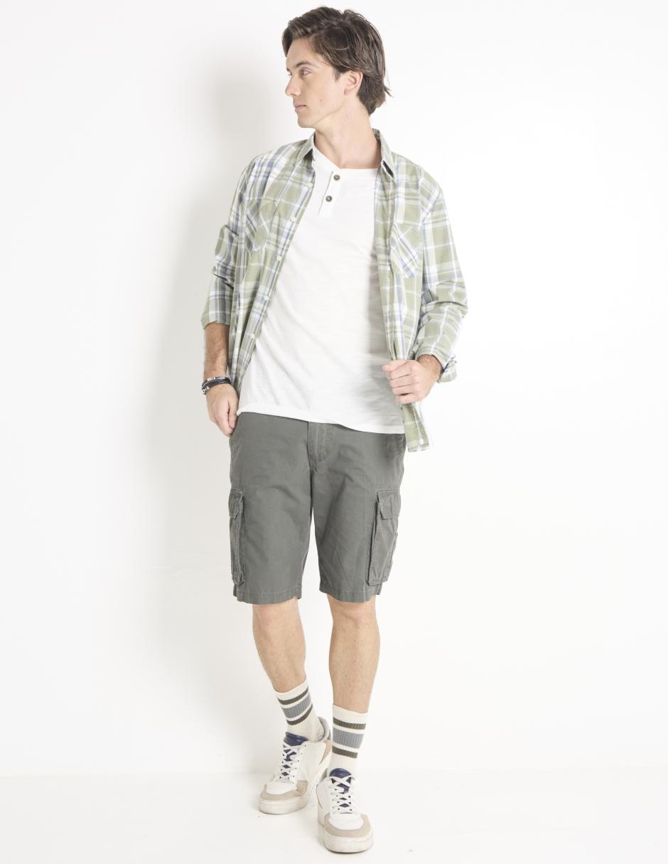 Playera cuello henley para hombre 3