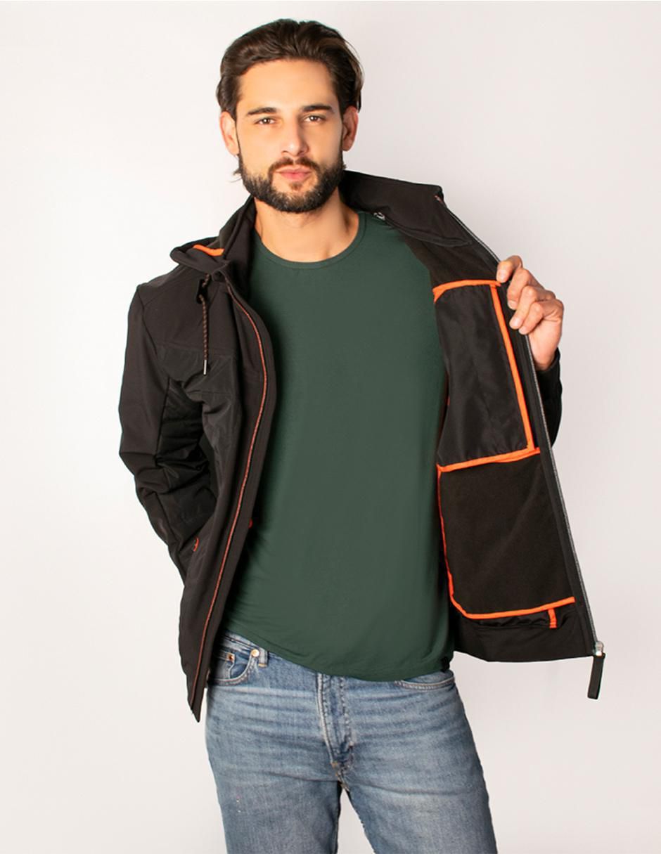 Chamarra acolchada capucha desmontable para hombre 2