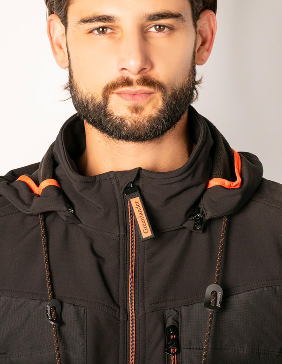 Chamarra acolchada capucha desmontable para hombre 3