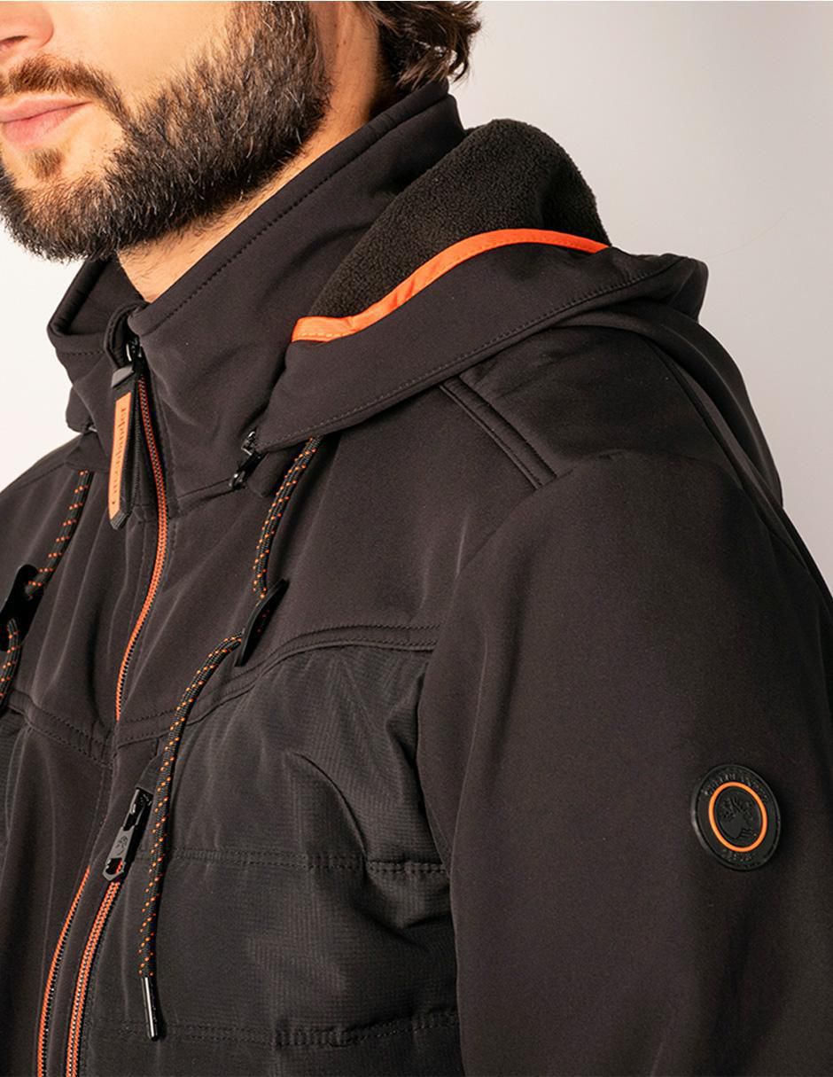 Chamarra acolchada capucha desmontable para hombre 4