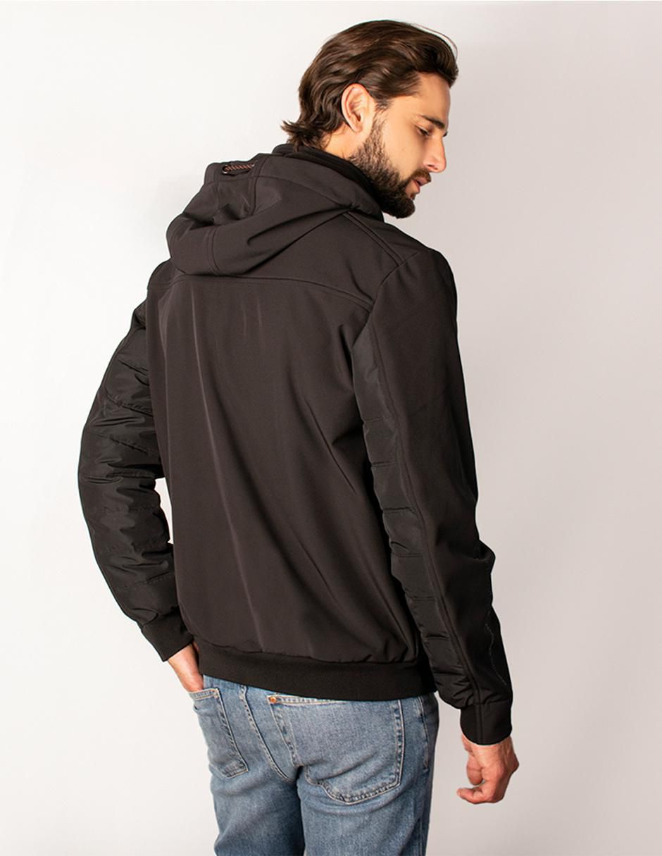 Chamarra acolchada capucha desmontable para hombre 6