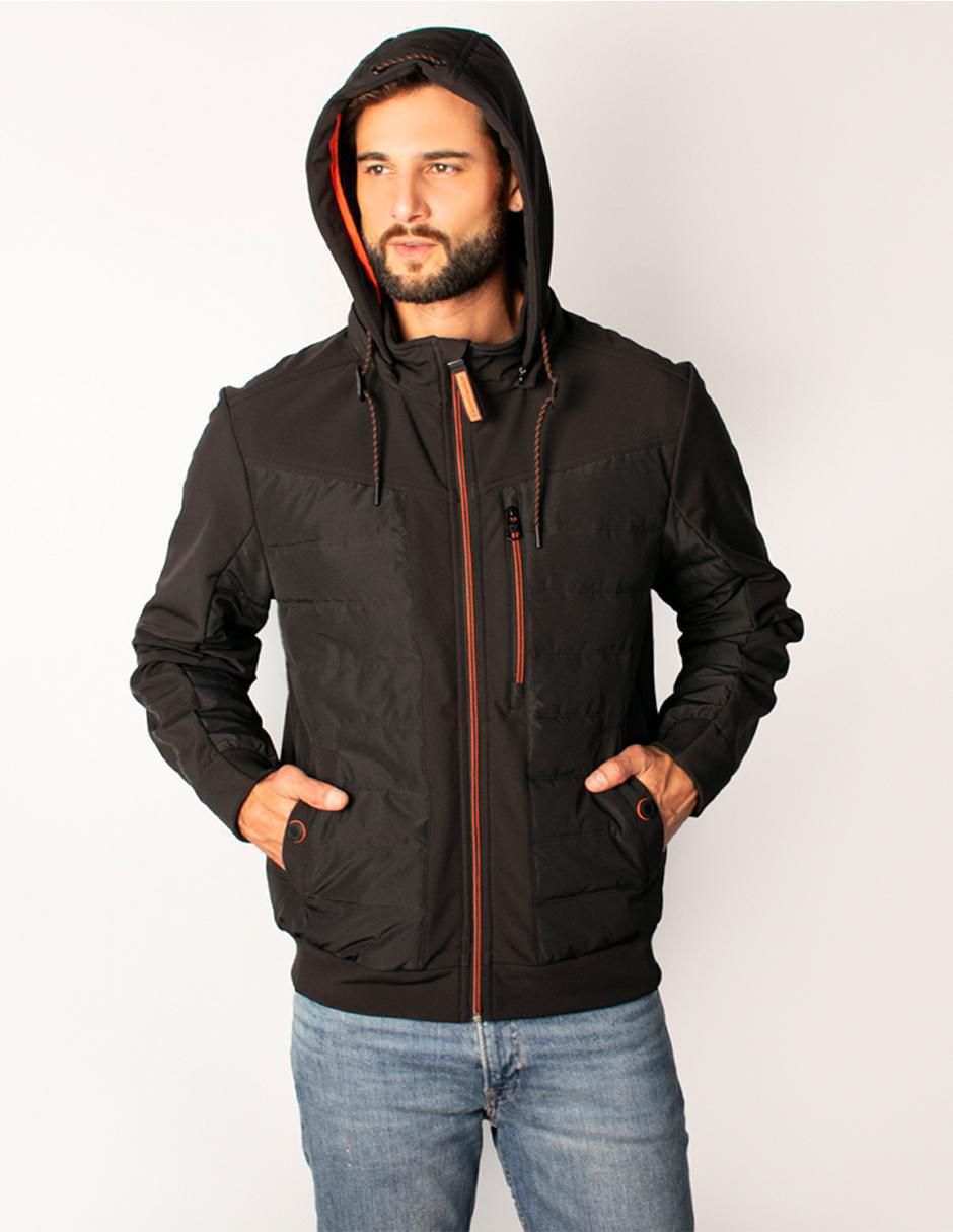 Chamarra acolchada capucha desmontable para hombre 7