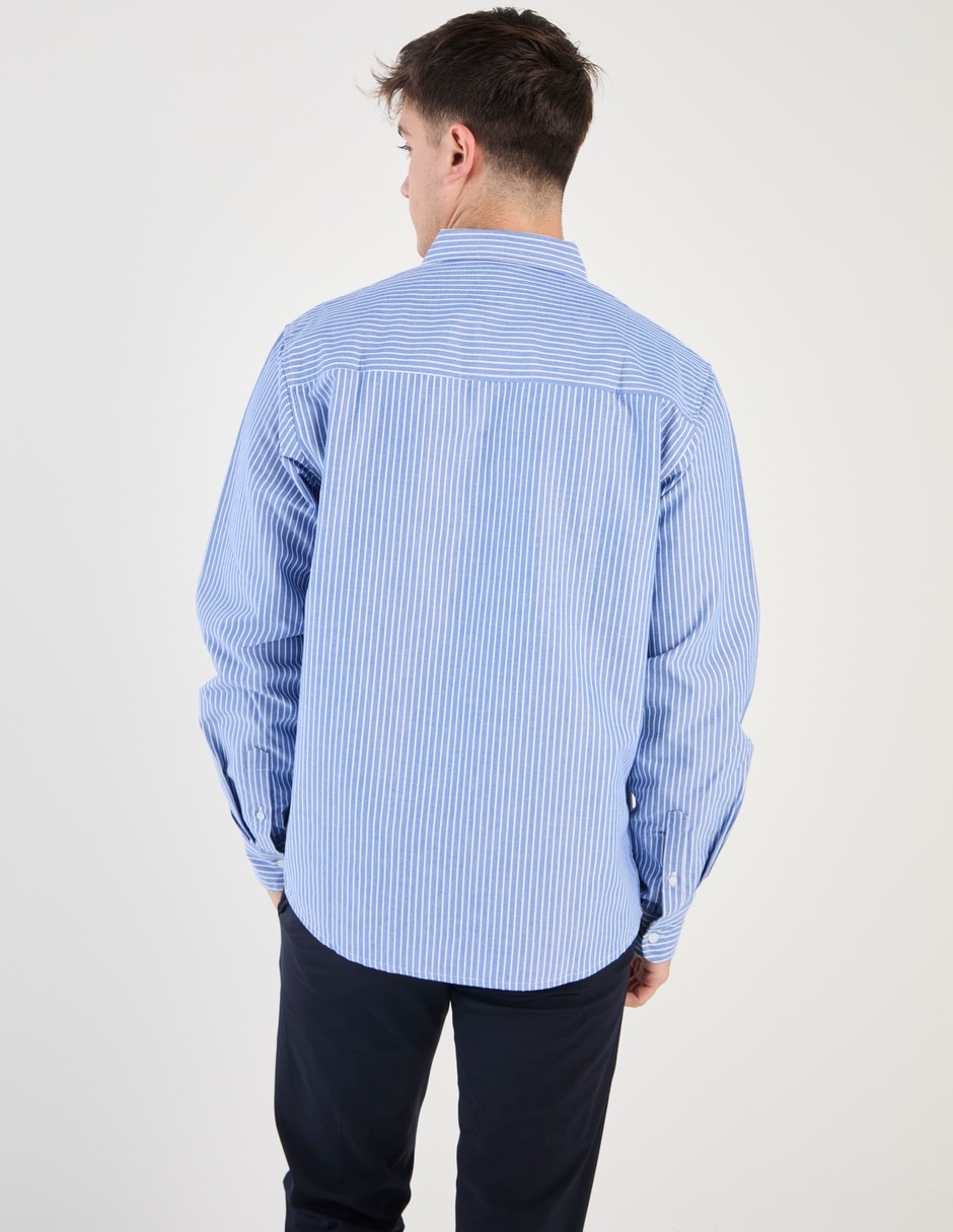 Camisa casual de algodón manga larga para hombre 2