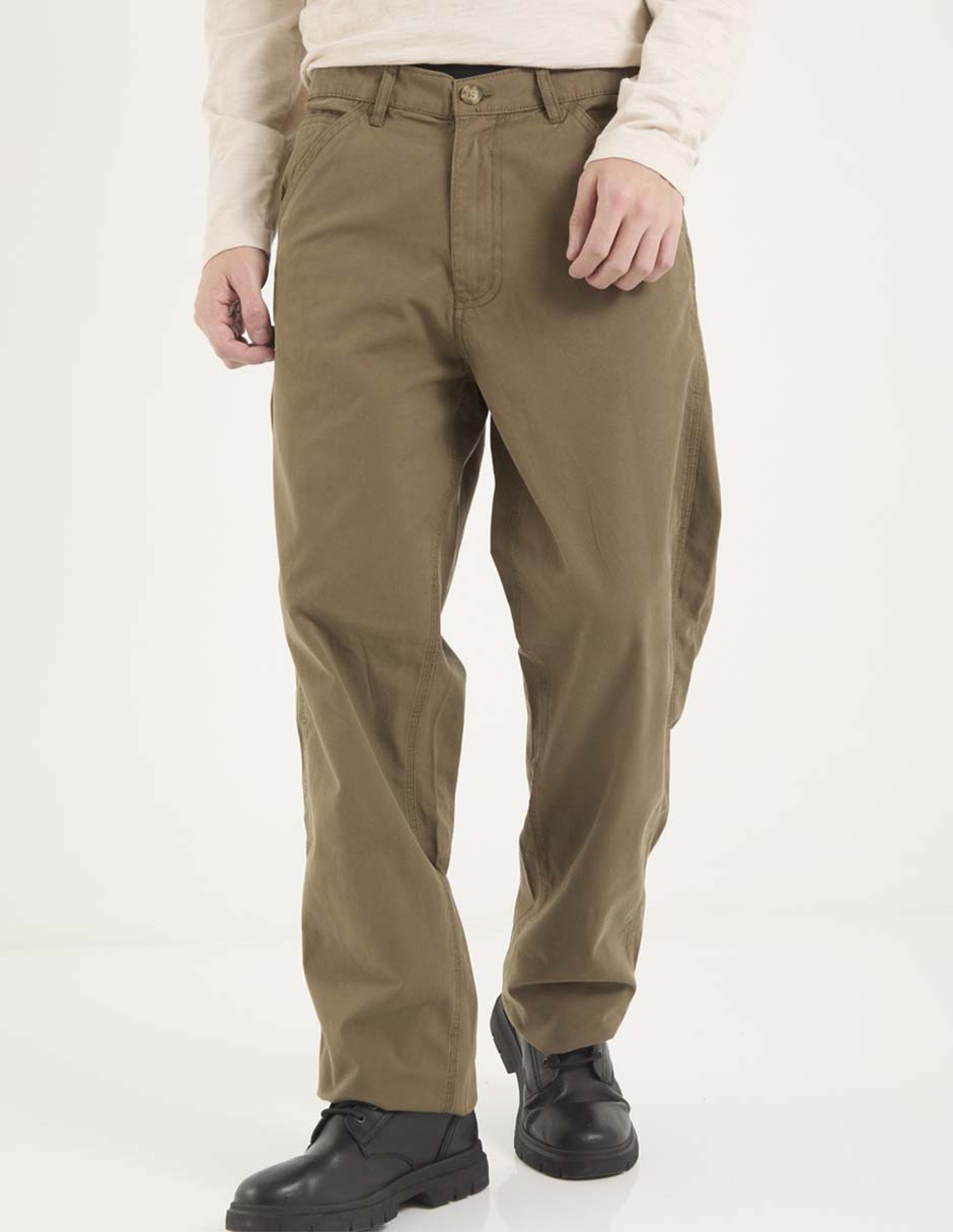 Pantalón de vestir slim de algodón para hombre