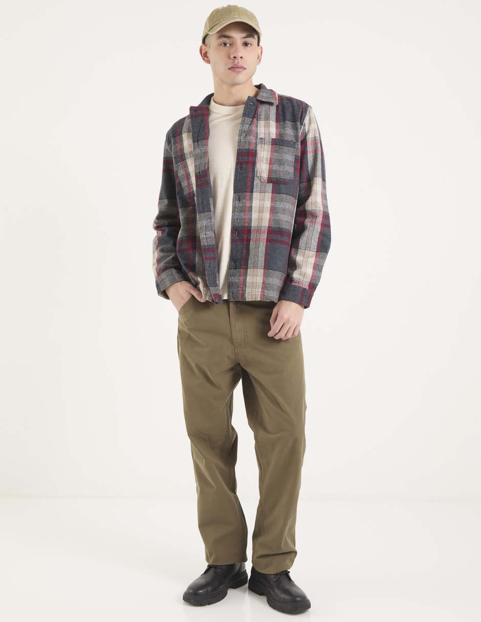 Pantalón de vestir slim de algodón para hombre 3