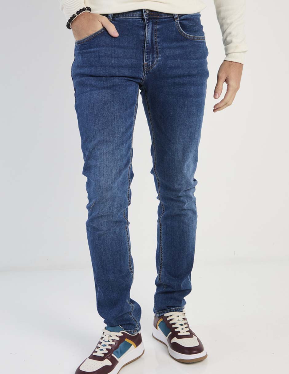 Pantalón slim de algodón para hombre