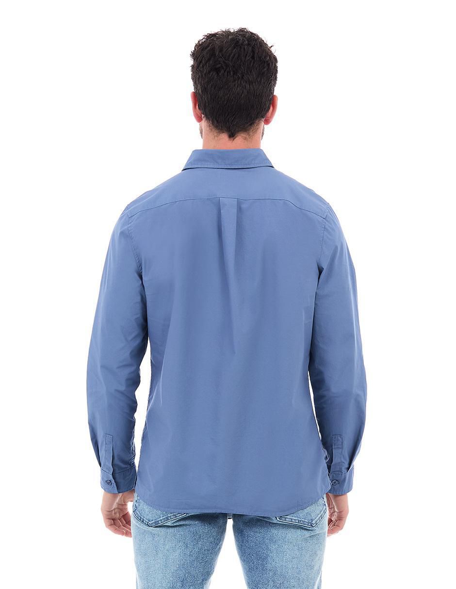 Camisa casual de algodón manga larga para hombre 2