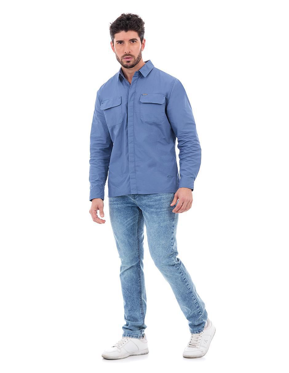 Camisa casual de algodón manga larga para hombre 3