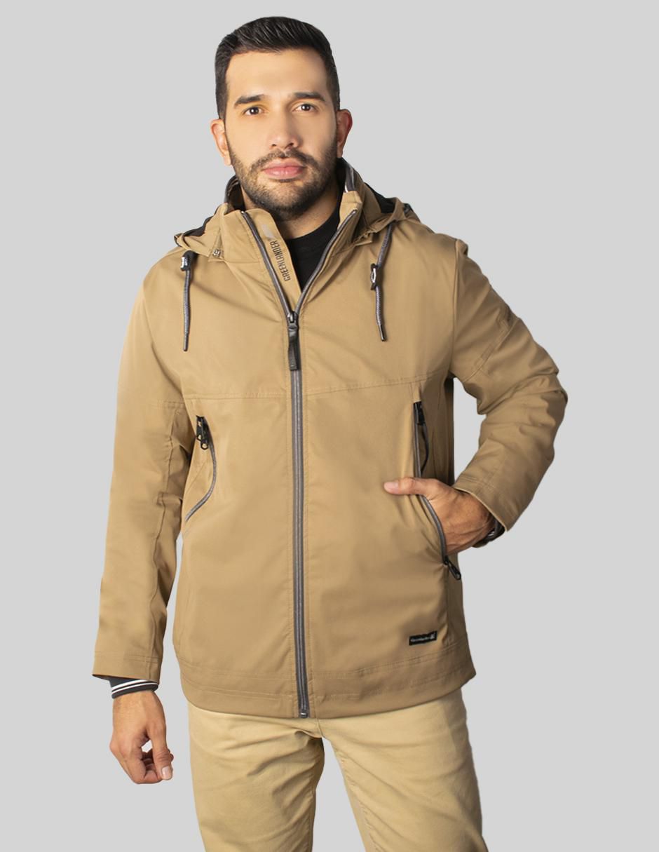Chamarra acolchada impermeable capucha desmontable para hombre Chamarra acolchada impermeable capucha desmontable para hombre